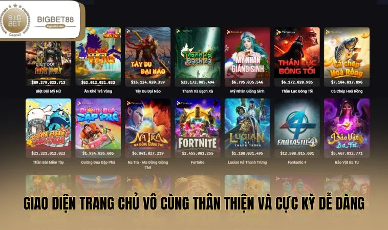 Giao diện trang chủ vô cùng thân thiện và cực kỳ dễ dàng