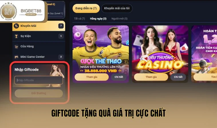 Giftcode tặng quà giá trị cực chất